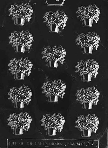 Poinsettias in Pot Chocolate Mold - LPC179