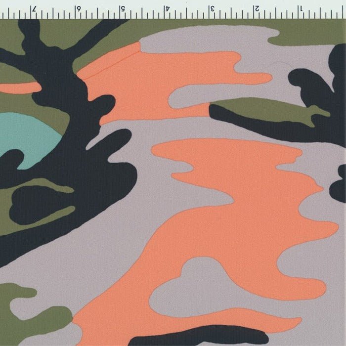 Printed Spandex Camouflage Multicolor