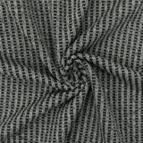 1 Yard Shadow Gray, Black & White Mesh Knit Textured Stretch Fabric for Apparel & Dancewear, 58" Wide
