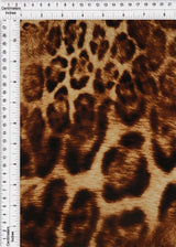 Animal Print Ghost Crepe Fabric Mocha