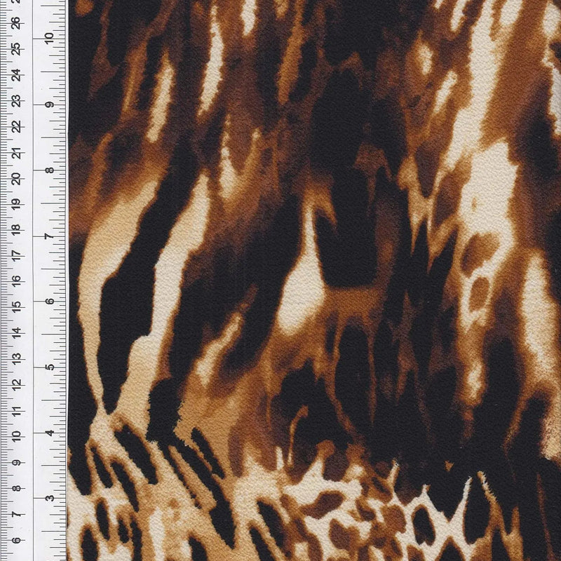 1 Yard Ghost Crepe Animal Print Woven Fabric Stretch Durable Drapery 57/58" Width
