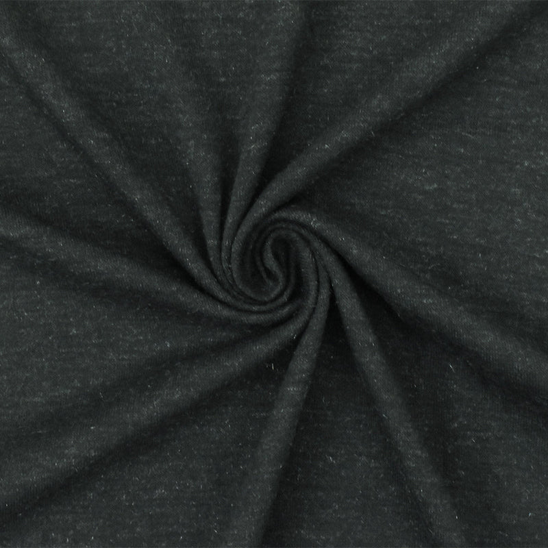 1 Yard Charcoal Gray Silver Texture Stretch Rayon Jersey Knit Fabric Soft Lightweight 58 Inches Width
