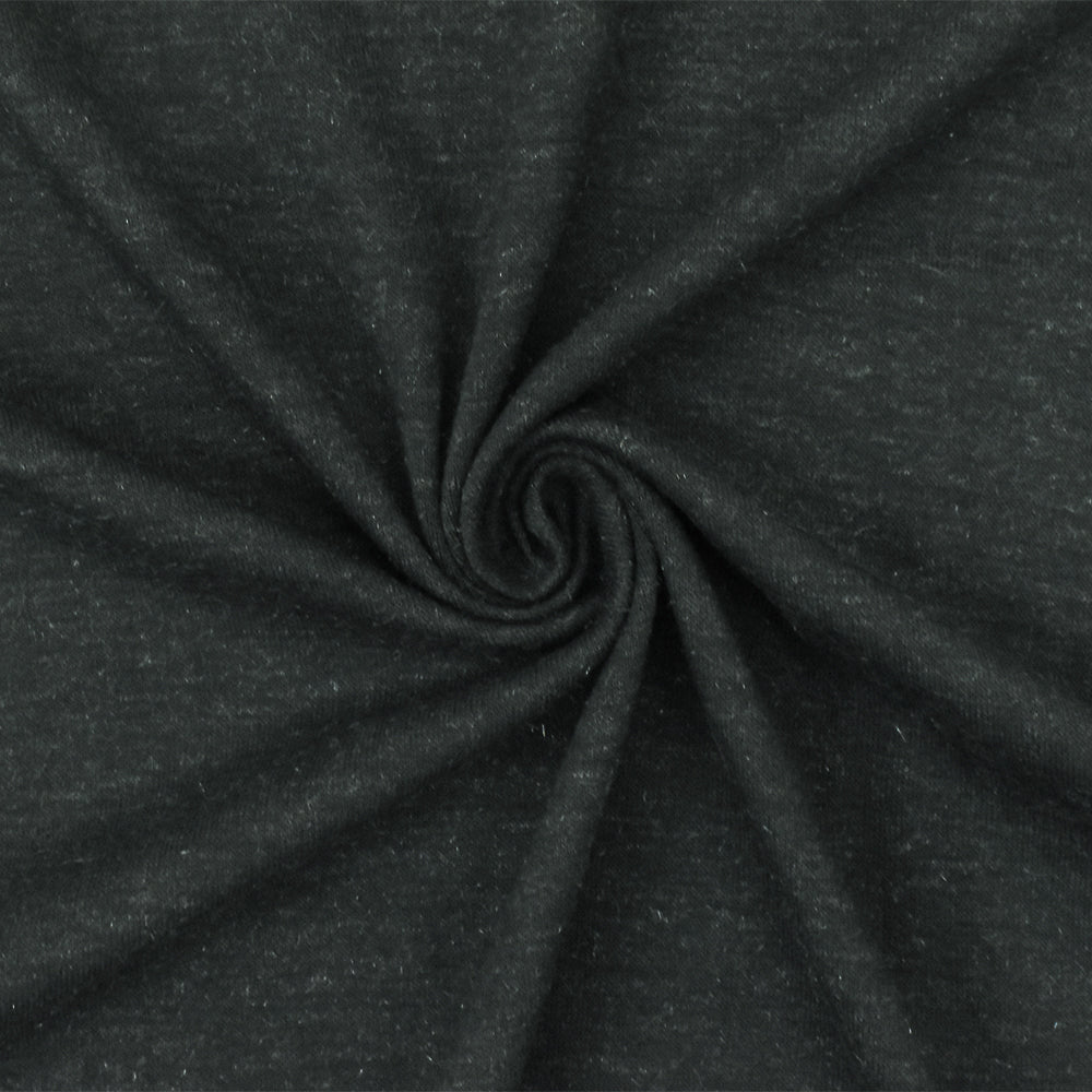 1 Yard Charcoal Gray Silver Texture Stretch Rayon Jersey Knit Fabric Soft Lightweight 58 Inches Width