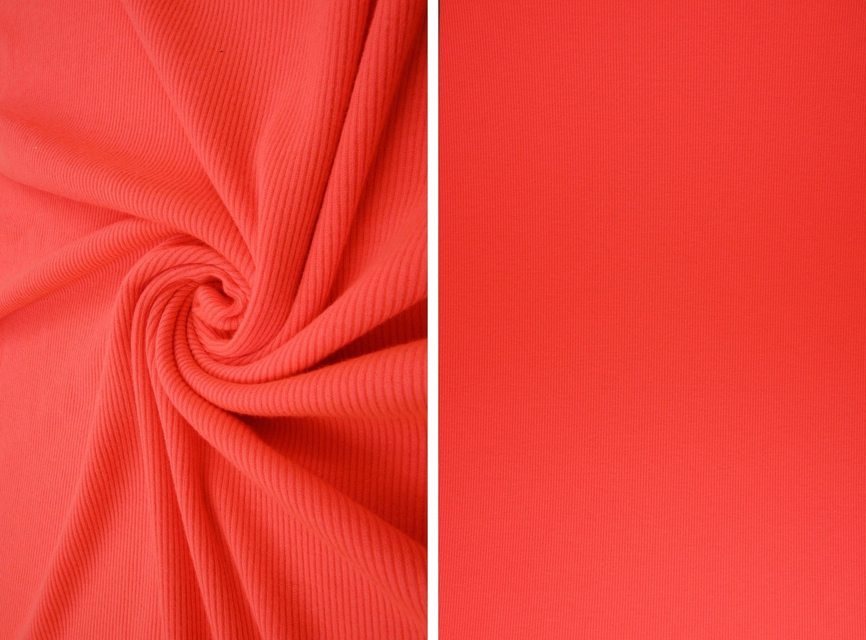 Rib Solid Stretch Knit Fabric