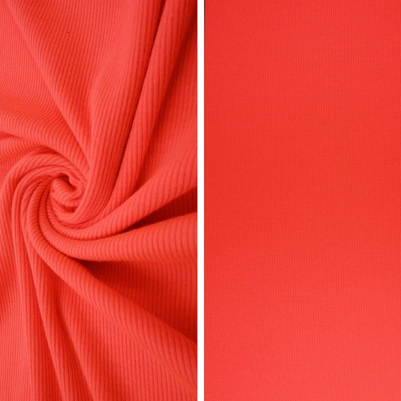1 Yard Rib 2x1 Solid Knit Fabric, 54/56″ Wide Polyester Spandex Blend