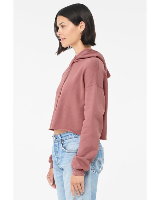 Bella + Canvas® Ladies Cropped Fleece Long Sleeve Hoodie