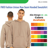Bella + Canvas® Unisex Raw Seam Hooded Sweatshirt