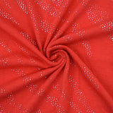 1 Yard Orange Silver Poly Rayon Stretch Sparkle Metallic Jersey Knit Fabric For Apparel Crafts 59 Inches Width