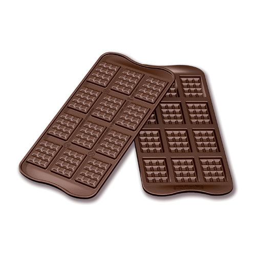 Silikomart Silicone Chocolate Mold: Mini Tablet 12 Cavities (Totaling 44 ml)