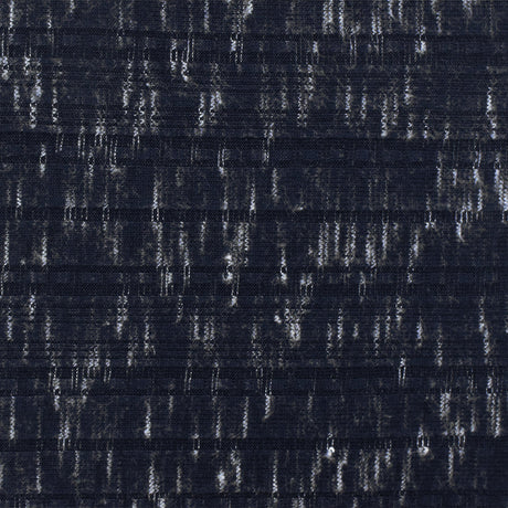 1 Yard Night Nav & White Slub Stretch Multi Rib Knit Fabric for dresses, 61 Inches Wide