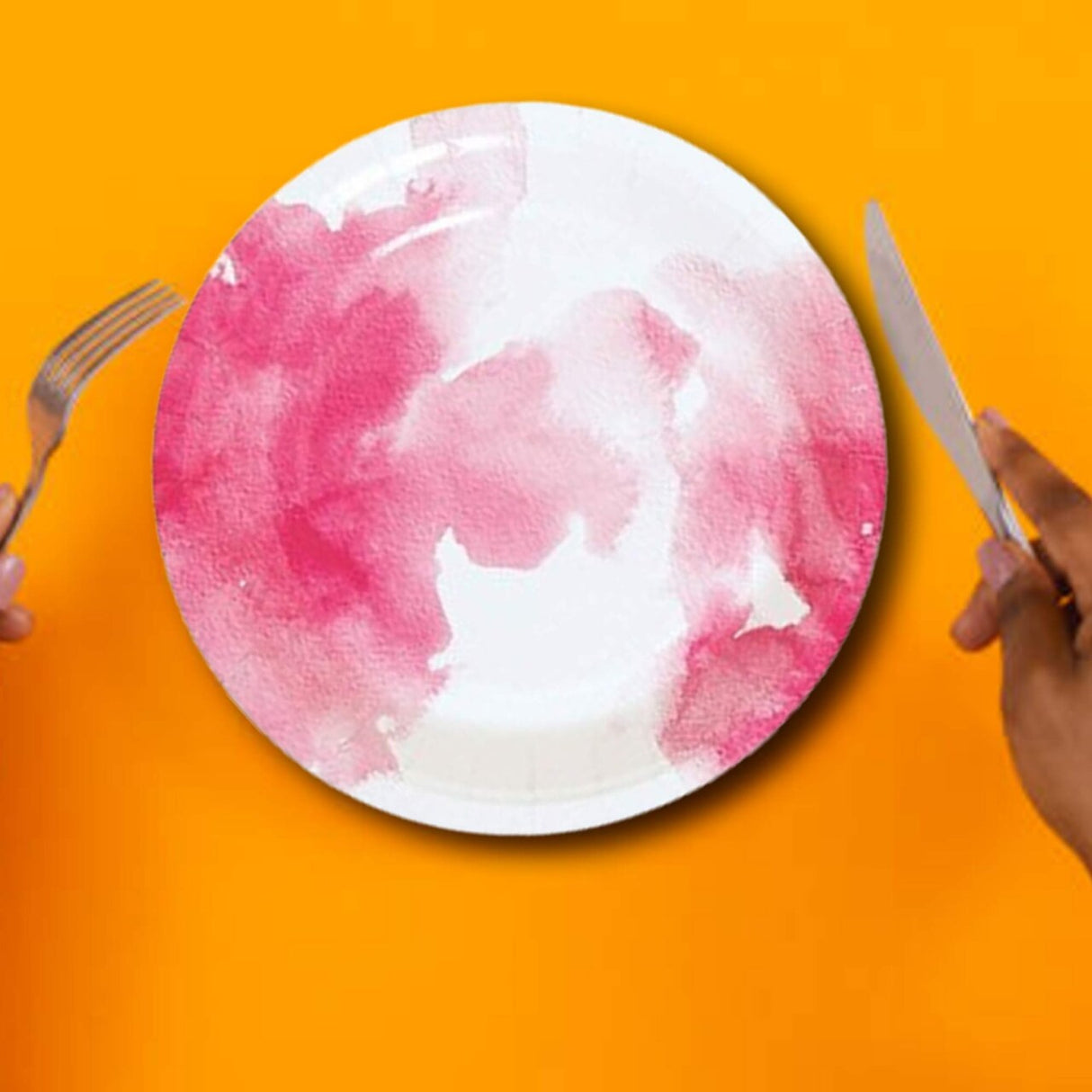 8 Ct. Pink & Blue Watercolor Paper Dessert Plates Perfect Gender Reveal Party Plates