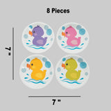8 Ct. Rubber Ducky Paper Dessert Plates 7" Disposable Plates Birthday & Baby Shower Party Supplies