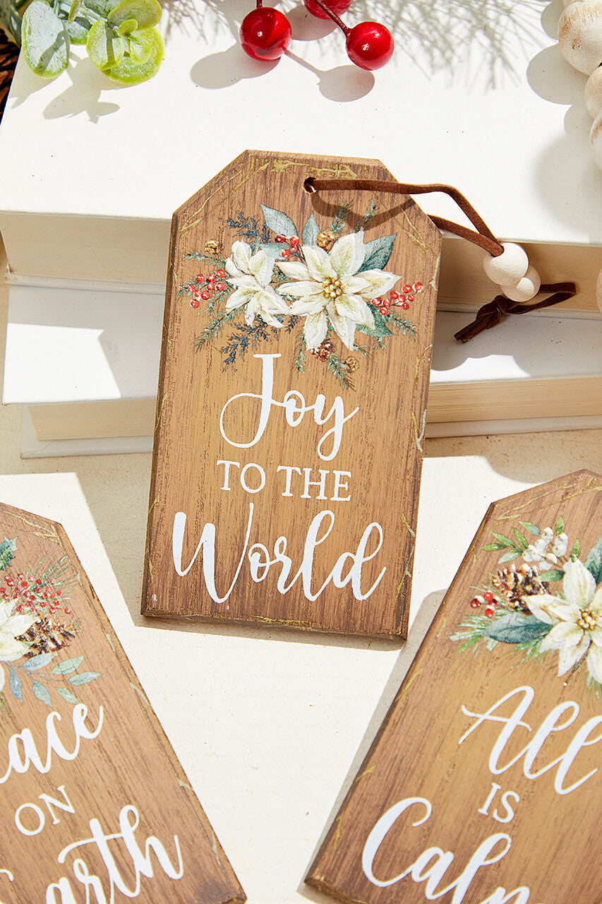 5 Inch Religious Tag Shape Ornament Decorative Christmas Hanging Ornament