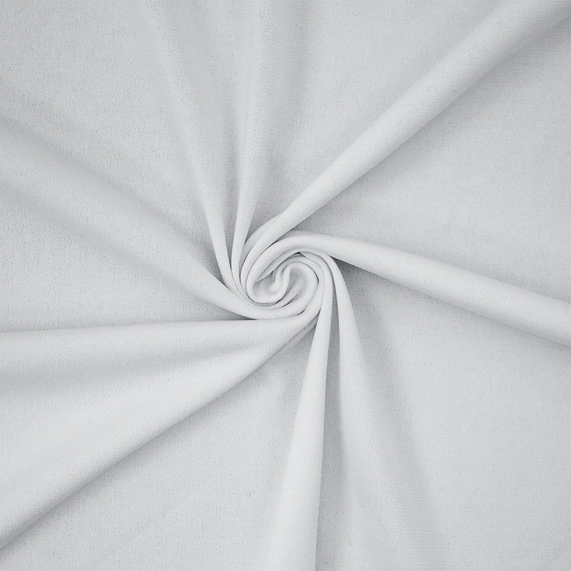 1 Yard White Nylon Spandex ITY Jersey Knit Fabric Lightweight Stretch 58 Inches Wide