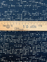 Cotton Flammé Fabric White Blue