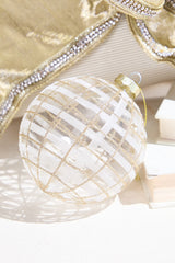 4" Clear Glass Ball Ornament