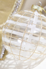 4" Clear Glass Ball Ornament
