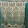 Beaded Lace Fabric on Polyester Net Mesh 52" Wide