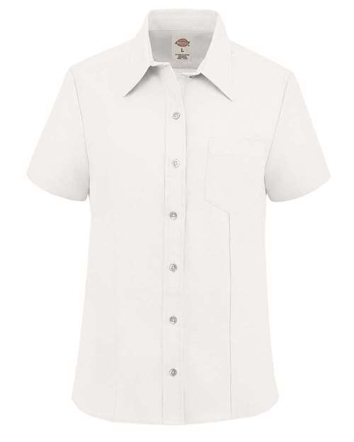 Dickies Women's Short Sleeve Stretch Oxford Shirt