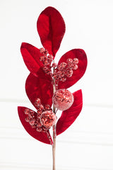 25.5" Fruit and Magnolia Leaf Spray