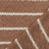 1 Yard Spicy Brown & White Jersey Knit, Lightweight, Matte, Semi Sheer Stretch Fabric for Apparel 53" Width
