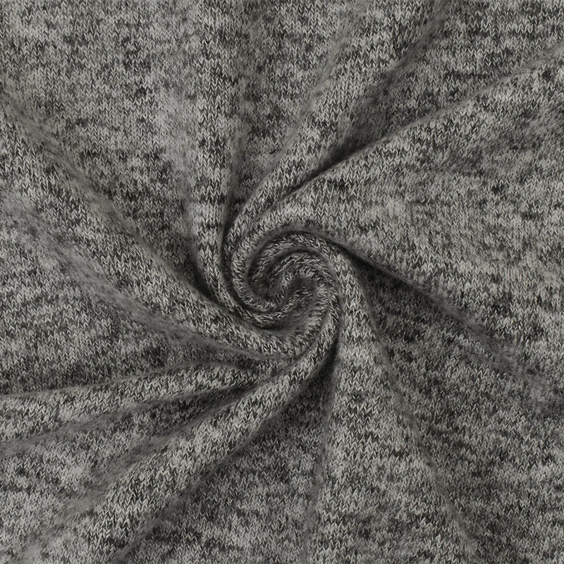 1 Yard Heather Charcoal Gray Brushed Stretch Jersey Knit Fabric Soft Lightweight 53 Inches Width