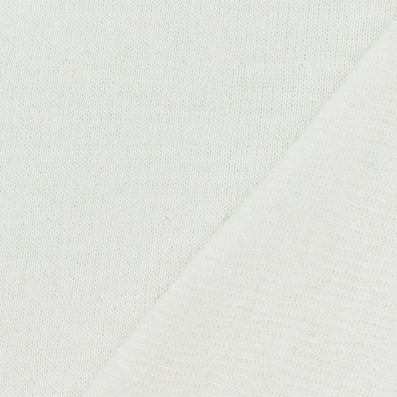 1 Yard White Poly Cotton Stretch Double Layer Knit Fabric For Apparel Crafts 56 Inches Width