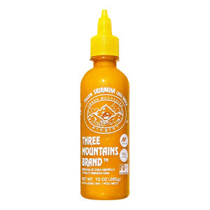 THREE MOUNTAINS YELLOW SIRACHA SAUCE 10 OZ SQUEEZE BOTTLE