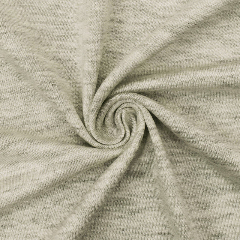 1 Yard Old Ivory Gray Slub Knit Rayon Blend for Dresses & Basic Tees , 61 Inches Wide