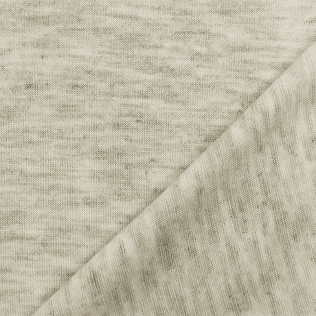 1 Yard Old Ivory Gray Slub Knit Rayon Blend for Dresses & Basic Tees , 61 Inches Wide