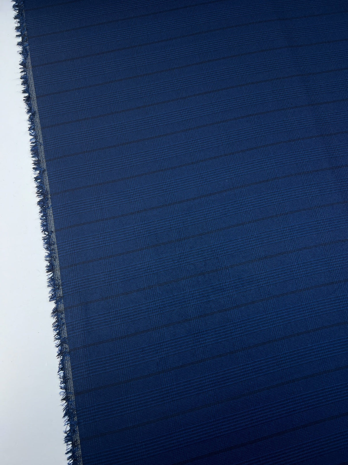 Blue Black Stretch Twill Fabric