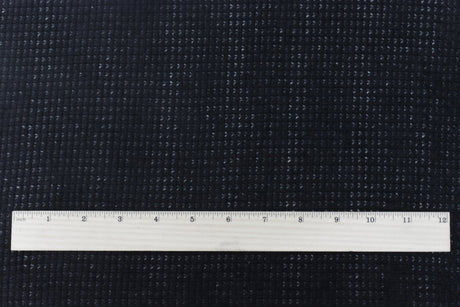 1 Yard Black Solid Stretch Poly Blend Thermal Sweater Knit Fabric 58" Width