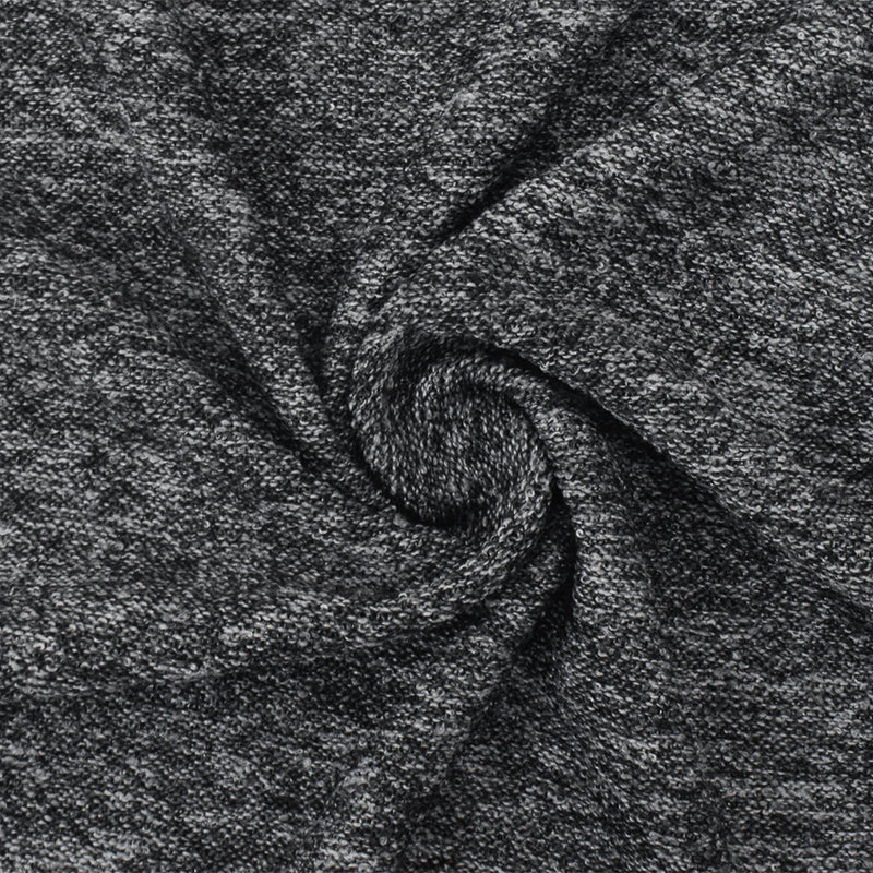1 Yard Black Gray Texture Stretch Poly Spandex Jersey Knit Fabric 56" Width