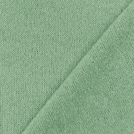 1 Yard Sugar Cream Green White Textured Stretch Polyester Jersey Knit Fabric 59 Inches Width