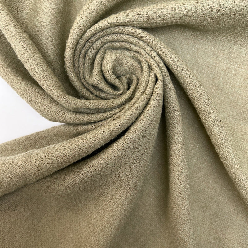 Wool Bouclé Fabric Green Shades