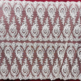 Corded Bridal Lace Fabric 100% Polyester Net Mesh 48" Wide
