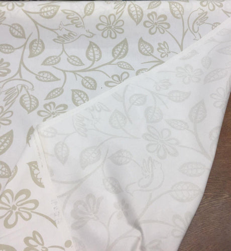 Love Birds Dove 90 Cotton Fabric - Dove Bird Pattern, 54" Width (By The Yard)