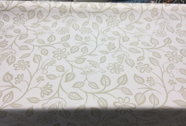 Love Birds Dove 90 Cotton Fabric - Dove Bird Pattern, 54" Width (By The Yard)