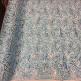 Floral Sequin Lace Fabric 52" Wide Polyester