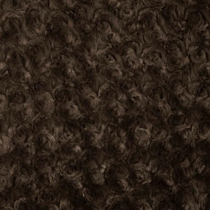 Swirl Rosebud Faux Fur Fabric - 100 Percent Polyester Faux Fur Fabric, Rose Pattern, 60" Width, 11 MM Pile Length (1 Yard)