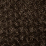 Swirl Rosebud Faux Fur Fabric - 100 Percent Polyester Faux Fur Fabric, Rose Pattern, 60" Width, 11 MM Pile Length (1 Yard)