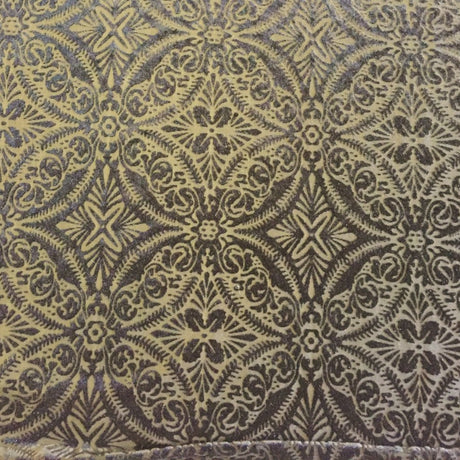 Lili Damask Burnout Stretch Velvet Fabric - Damask Burnout, 58" Width (1 Yard)