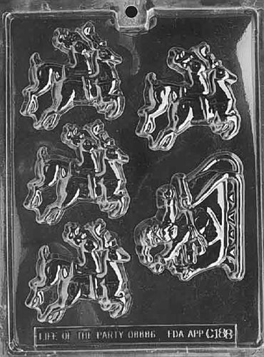 Santa and His Team Chocolate Mold - LPC188