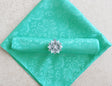 Cloth Dinner Napkin Marquis Damask Jacquard Polyester 20x20 Tiff Blue/Aqua Blue Sample