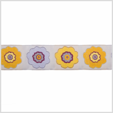 Lavender/Mustard/Rose French Jacquard Ribbon