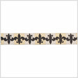 1" Cream/Black French Jacquard Ribbon