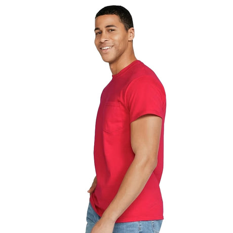 Gildan Pocket Heavy Cotton Tee | Classic Crew Shirt