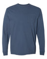 Comfort Colors® Garment-Dyed Heavyweight Crewneck Long Sleeve Pocket T-Shirt