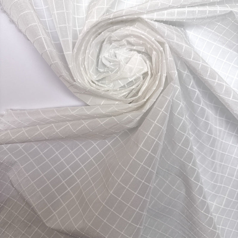 Polyamide Ripstop Checked White