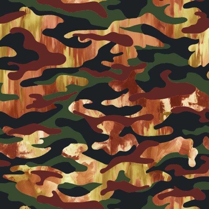 Printed Spandex Painted Camouflage Fabric